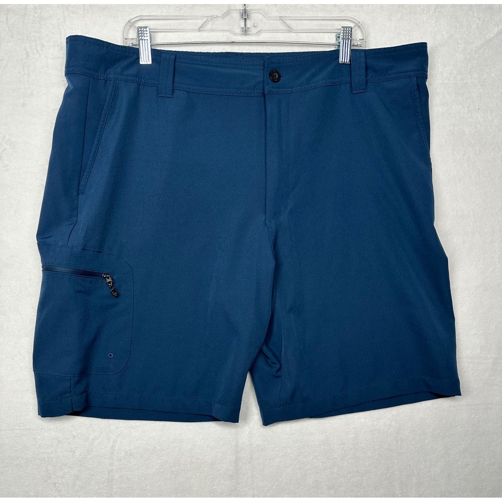 Magellan Fishing Gear Men's Blue Cargo Shorts Size 42 Zip Pocket
